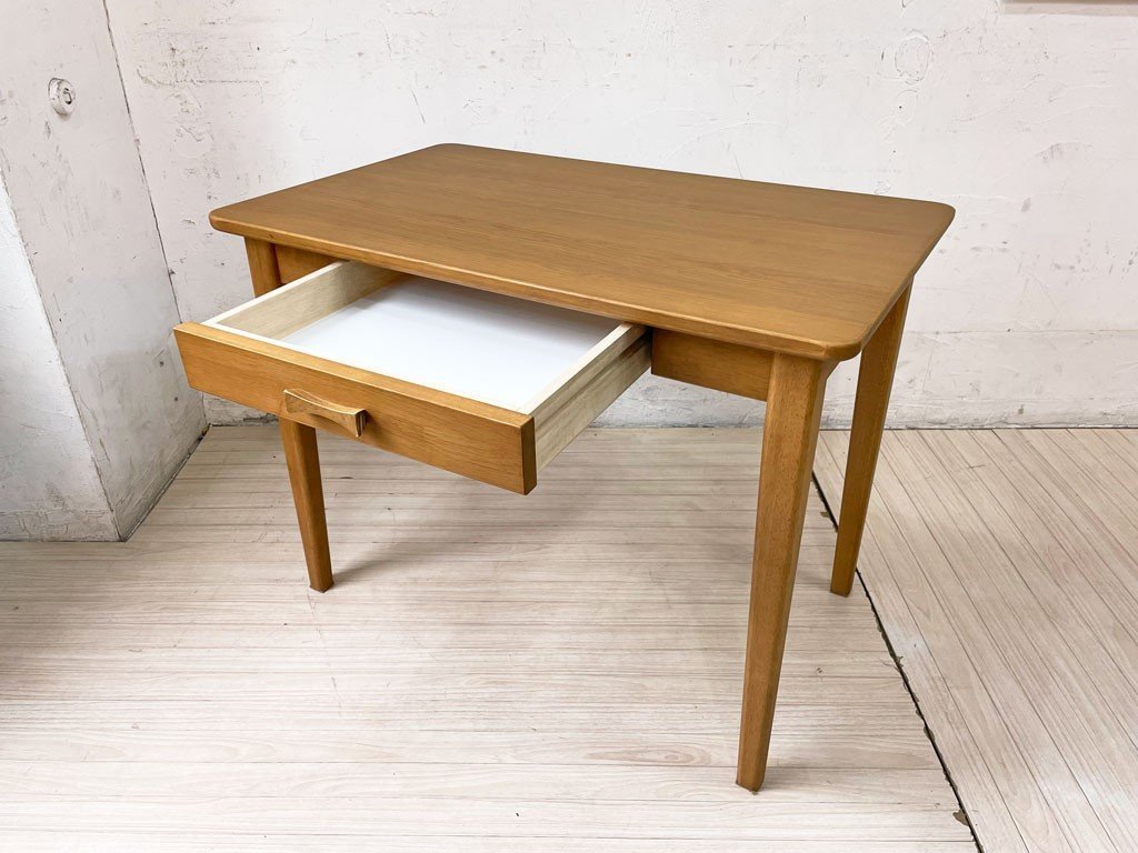 ウニコ ナウハ ダイニングテーブル W80 正方形 引出し付 北欧 ナチュラル