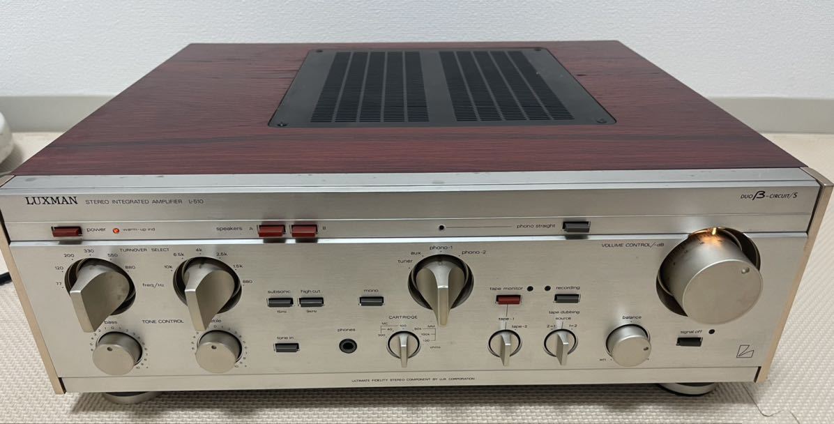 ジャンク品】LUXMAN L-510 プリメインアンプ ラックスマン S1512