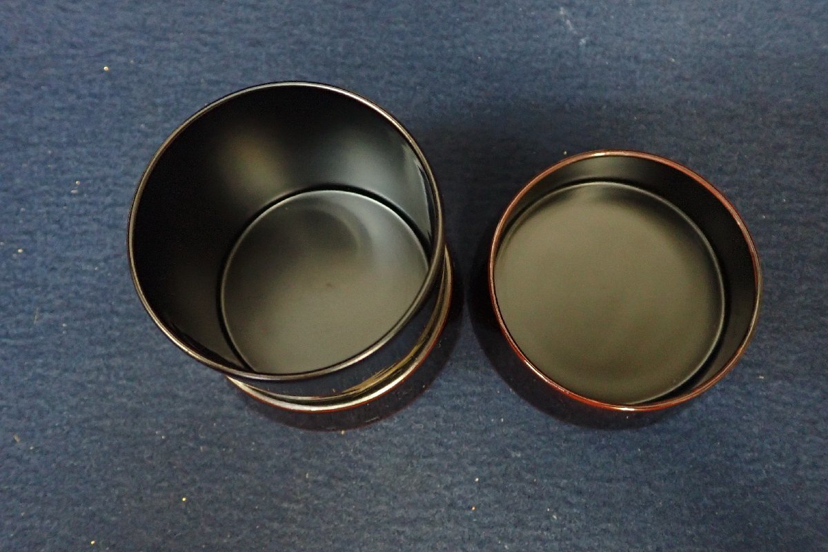☆110251 茶道具 兎蒔絵 筒型茶器 棗 宗峰 共箱 ☆