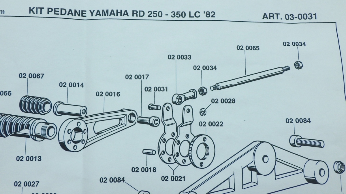 S22□RZ250 1980-82 タロッティ バックステップ 可倒式 black 130031 