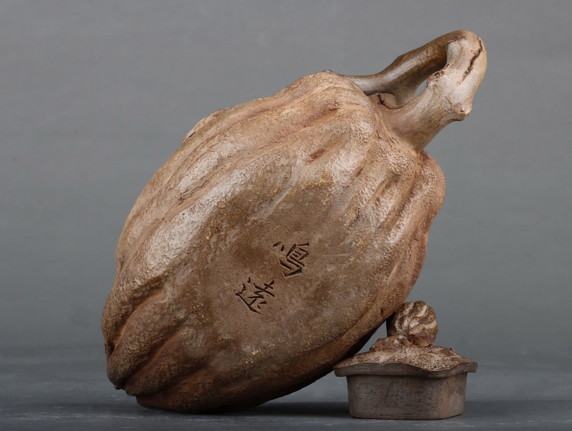 中国古美術・原鉱段泥 高風亮節壺 底款:陳鳴遠  紫砂壺・急須・茶壺・茶道具 中国古美術・原鉱段泥 高風亮節壺 底款:陳鳴遠 紫砂壺・急須・茶壺 -