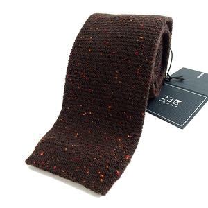  23区 HOMME ニジュウサンク オム 定価1.1万 イタリア製 ウール混ネップ ニット ネクタイ ナロータイ ブラウン(ネクタイ)｜売買されたオークション情報、yahooの商品情報をアーカイブ公開 - オー ネクタイ