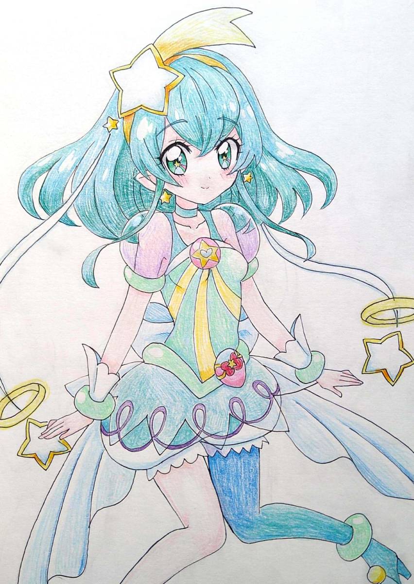 同人手描きイラスト スタートゥインクルプリキュア キュアミルキー A5