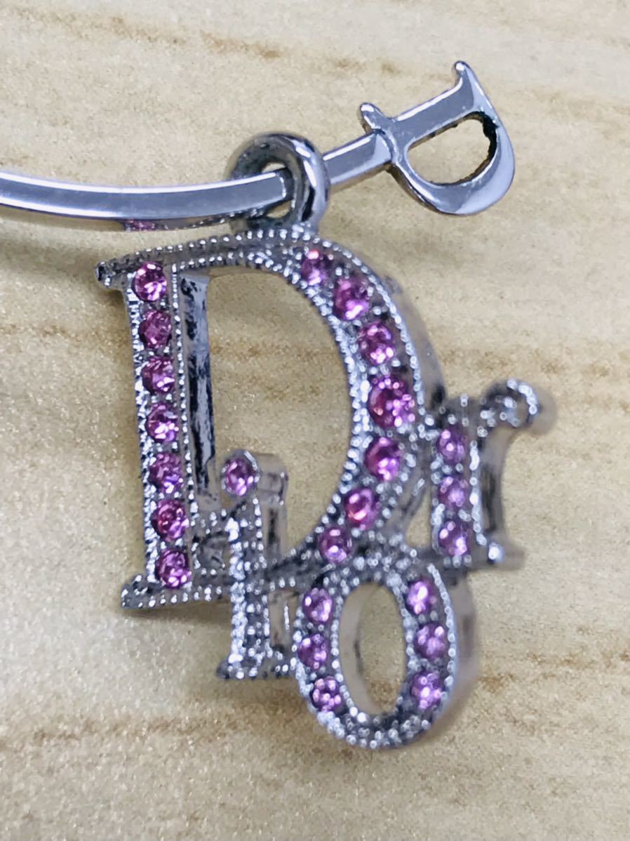 Christian Dior クリスチャンディオール ピアス ロゴ ラインストーン