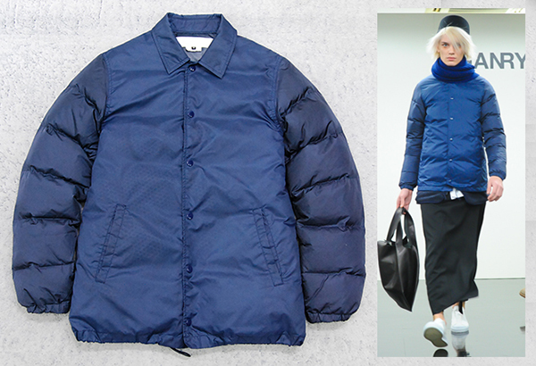 名作！ランウェイ着！定価￥73，400 コムデギャルソン GANRYU ガンリュウ「14AW スピリチュアルアンビエント」”ダウン”コーチジャケット