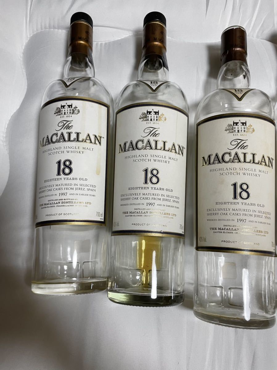 マッカラン 18年 空瓶 空き瓶 6本セット MACALLAN 18年 マッカラン ユ*
