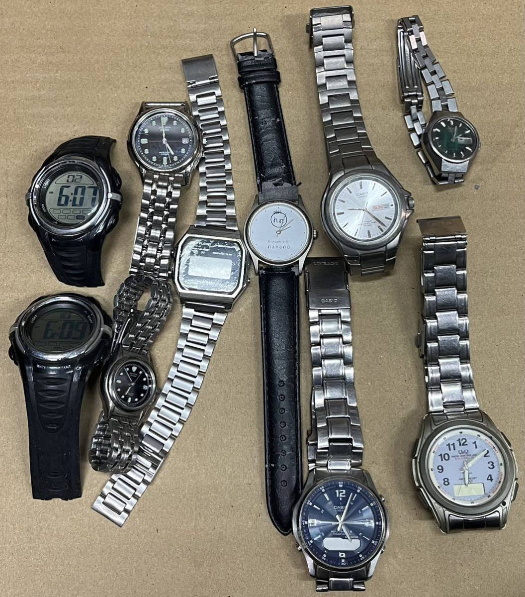 腕時計 SEIKO CASIO CITIZEN Q&Q 等 クォーツ 自動巻 まとめ売り10点 