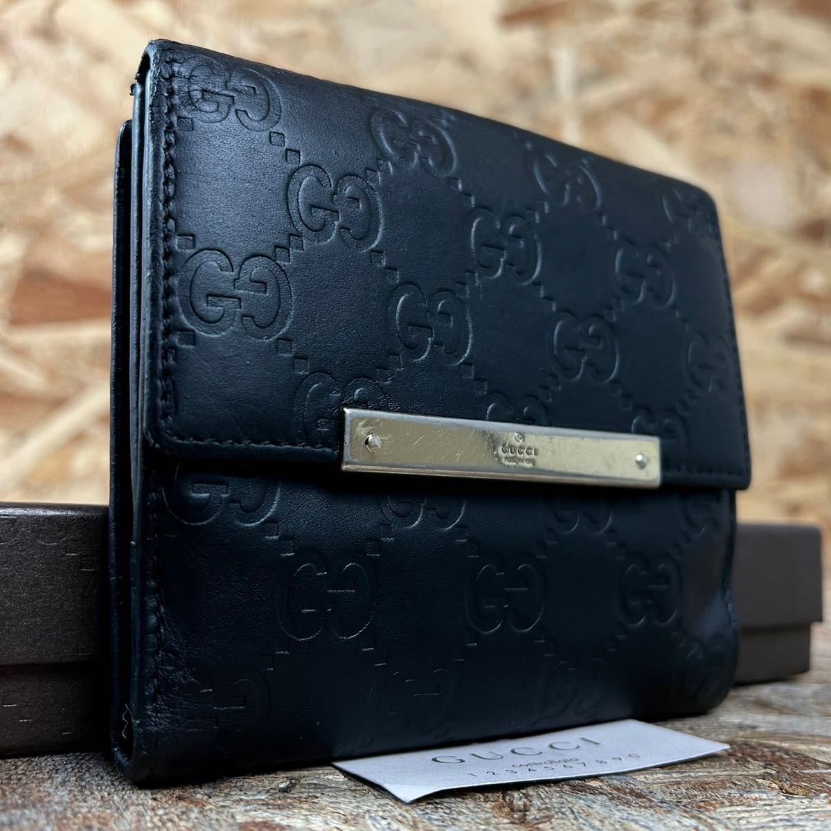 □1円□グッチ□極美品□GUCCI□財布□ラウンド□ブラック□GG