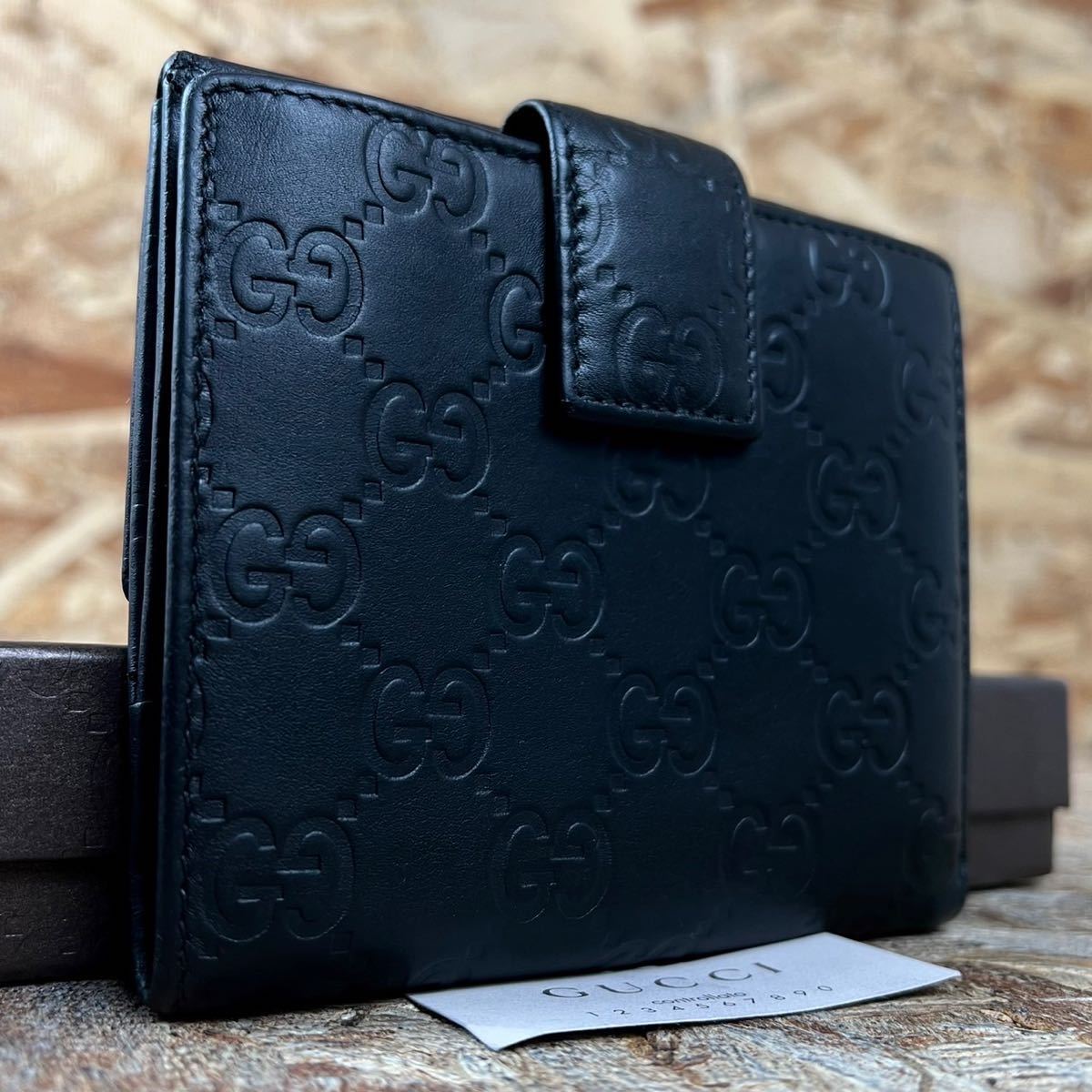 □1円□グッチ□極美品□GUCCI□財布□ラウンド□ブラック□GG