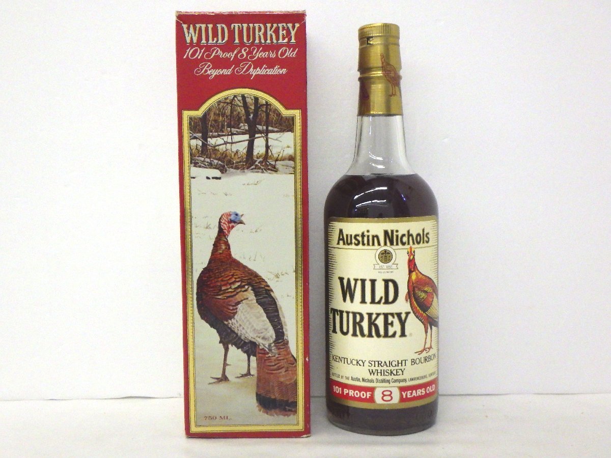 古酒 未開栓 WILD TURKEY ワイルドターキー 8年 旧ラベル 金キャップ