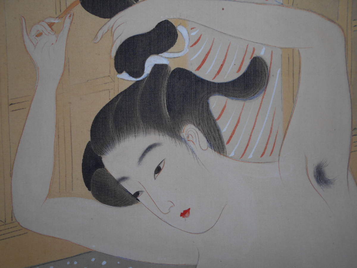 掛け軸 美人画 清重 肉筆 | 古い掛け軸(掛軸) - Yahoo!オークション 