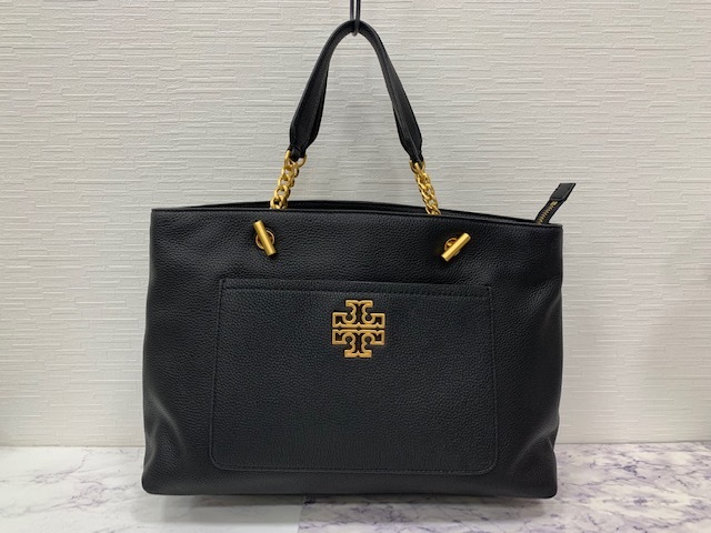 最新作，新作 1円スタート TORY BURCH トリーバーチ レザー ゴールド金具 チェーン トートバッグ ショルダー 肩掛け レディース ブラック系 14656(かばん、バッグ)｜売買されたオークション情報、yahooの商品情 かばん、バッグ