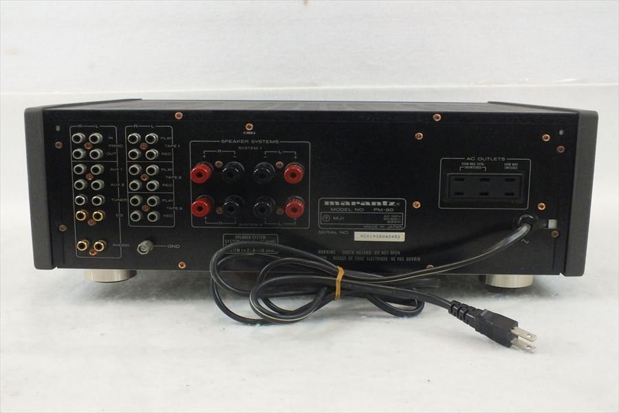 ☆ marantz マランツ PM-80 ブラック アンプ 取扱説明書有り 中古 現状品 221007T3358 PM-80 マランツ プリメインアンプ 0 Cmarantz 動作品