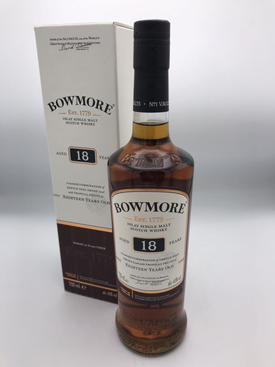 未開栓】ボウモア 18年 BOWMORE シングルモルト ウイスキー 700ml 43