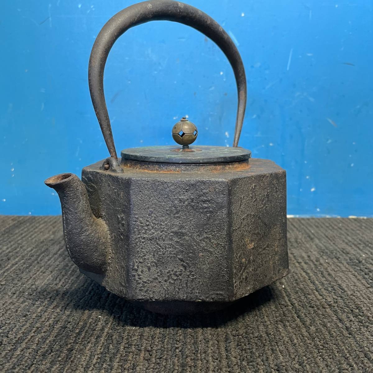 ☆レトロ 鉄瓶 茶道具 やかん☆ 茶道具 鉄瓶 急須 5G51 工芸品 ☆古風