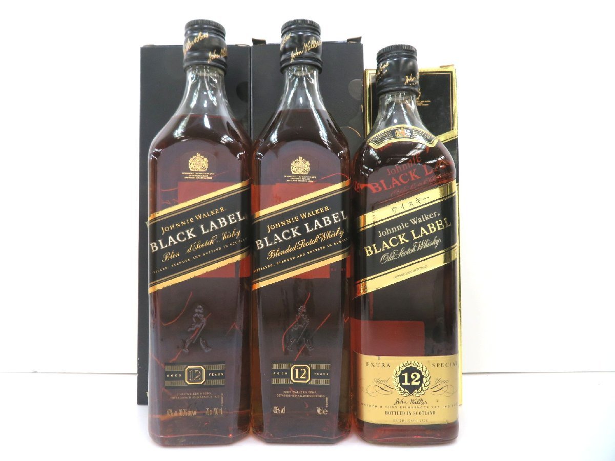 古酒 1円~スタート 3本セット Johnnie Walker ジョニーウォーカー 