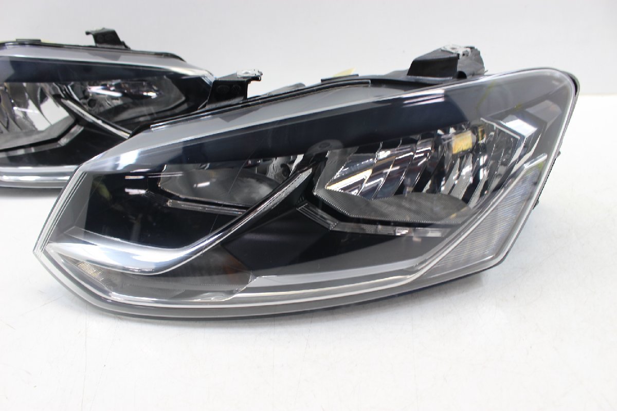 オプション レンズ再生品 VW ワーゲン ポロ 6R系 後期 ハロゲン ヘッドライト 左右