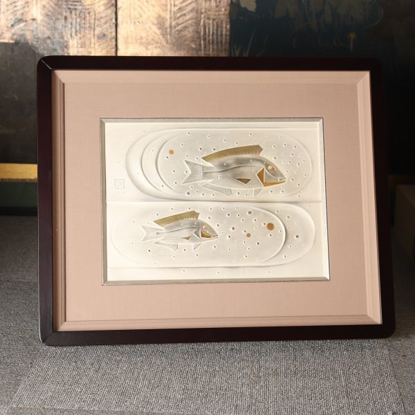 得価，新作登場 氷 極上 尾長保 作 たい 骨董 額装 壁掛 飾り物 絵画 パネル タトウ箱 BJ221(その他)｜売買されたオークション情報、yahooの商品情報をアーカイブ公開 - オークファン その他