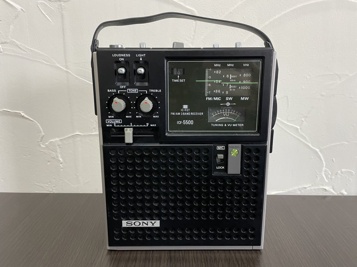 ①SONY ソニー トランジスターラジオ スカイセンサー ICF-5500 3バンド