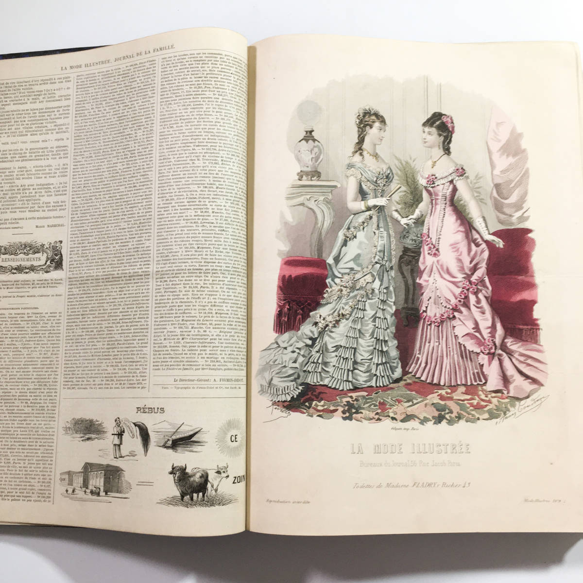 1866年銅版画◆フランス ファッション誌『ラ・モード・イリュストレ』No.39 訳有 La mode illustree ラ・モード イリュストレ 416ページ 銅版画