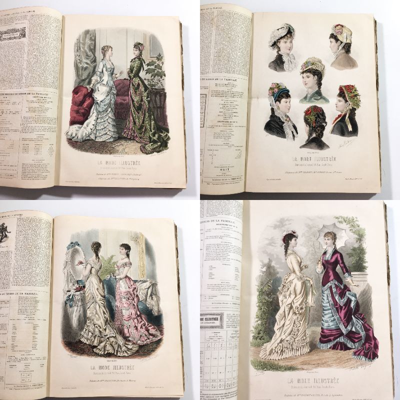 訳有 La mode illustree ラ・モード イリュストレ 416ページ 銅版画 訳有 La mode illustree ラ・モード イリュストレ 416ページ 銅版画