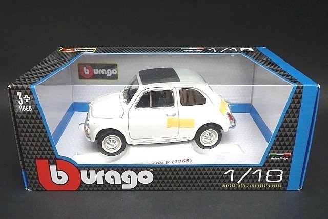 Bburago ブラーゴ 1/18 Fiat フィアット 500 F (1965) ホワイト 0