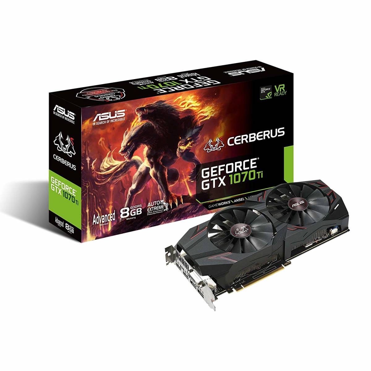 得価，人気SALE ＜GB-1006＞ ASUS Nvidia GTX1070TI搭載ビデオカード CERBERUS-GTX1070TI-A8G(その他)｜売買されたオークション情報、yahooの商品情報をアーカイブ公開 - オークファン その他