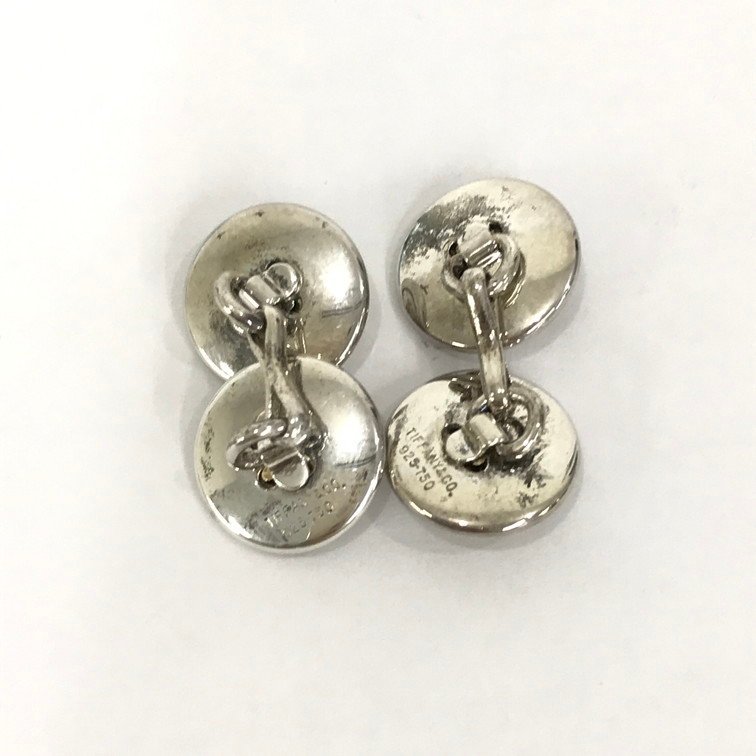 AKAG3052】TIFFANY&Co. ティファニー ボタンモチーフ カフス 925-750 