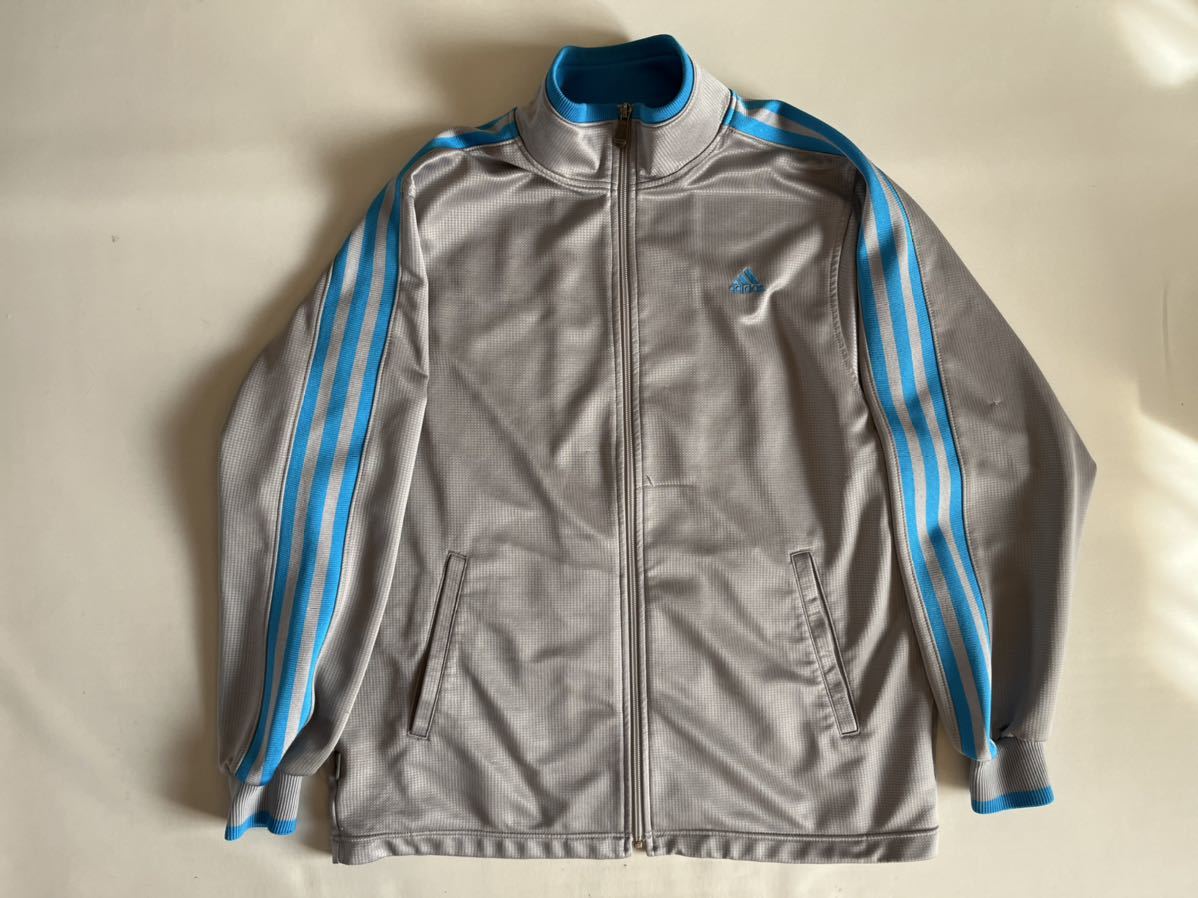 ☆日本製 2004年製 adidas メンズ L レアカラー グレー シルバー 水色