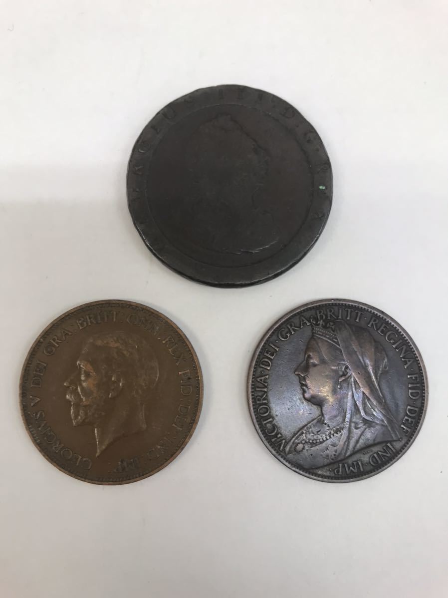 1円〜 イギリス 1ペニー硬貨 1797年？ 1899年 1936年 ジョージ3世 