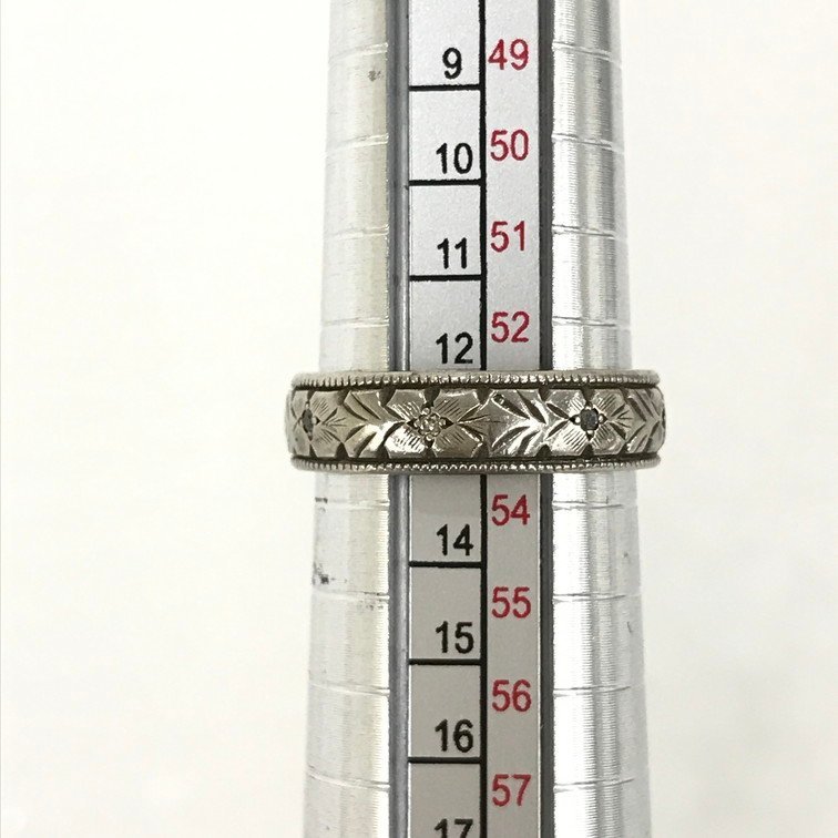 AKAJ3017 agete アガット リング 指輪 シルバー Pt200/SV刻印 石0.08ct