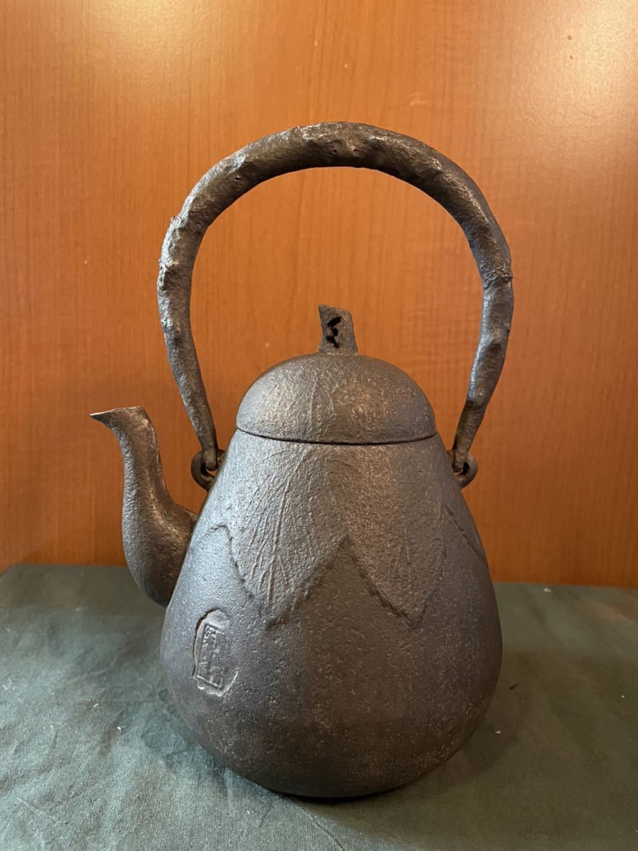 仁左衛門 小鉄瓶 小型 古砂鉄 明治蔵出 検小泉 藤田孝保 御釜屋 煎茶