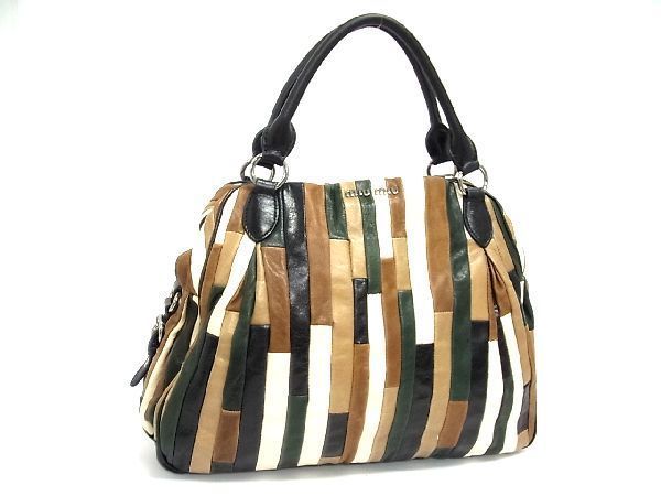 ミュウミュウ miumiu 1円 レザー MIU ハンドバッグ miu ミュウ 