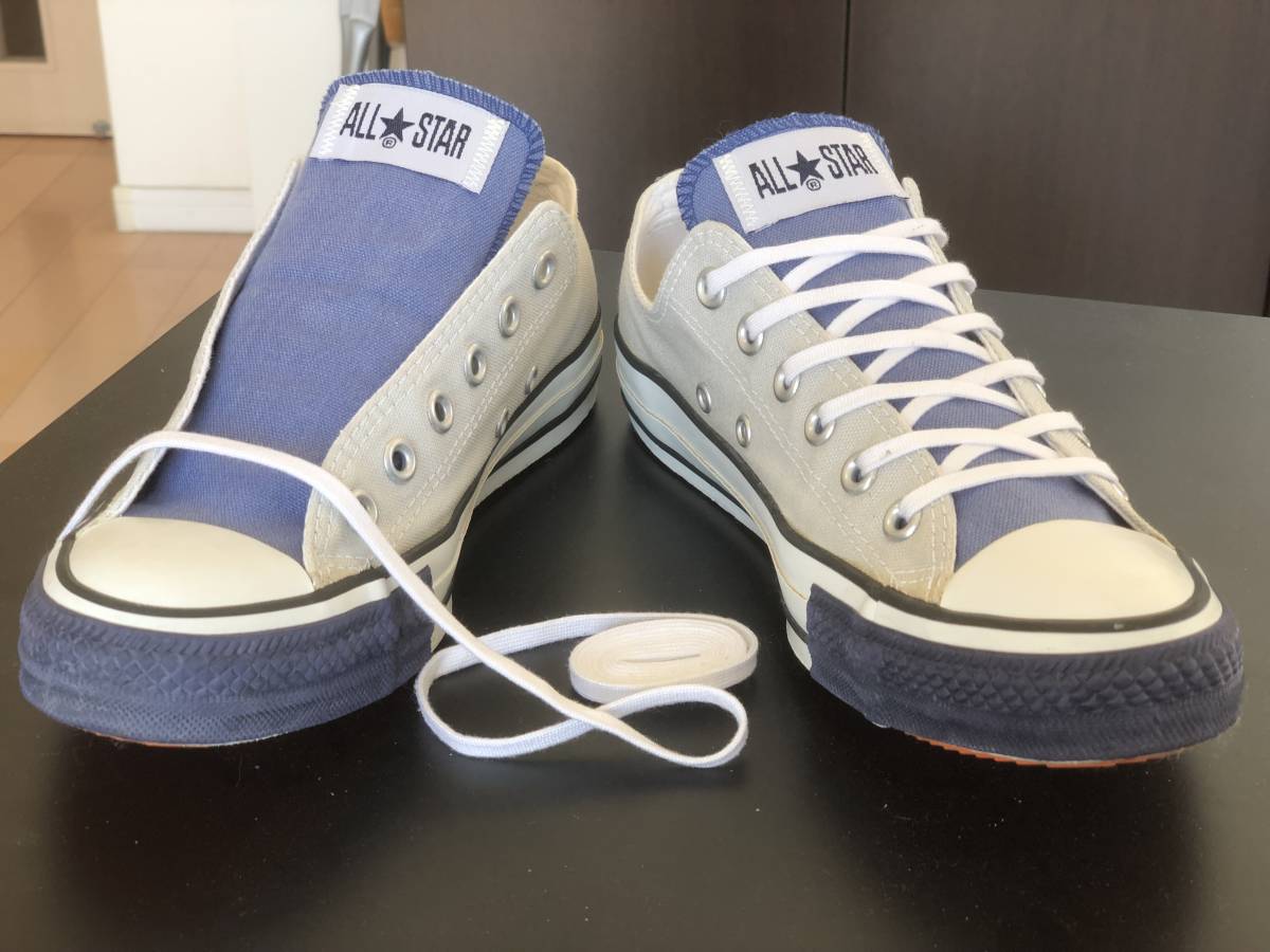 コンバース★キャンバスオールスター★ツートンカラー★ライトグレー×ブルー★美品
