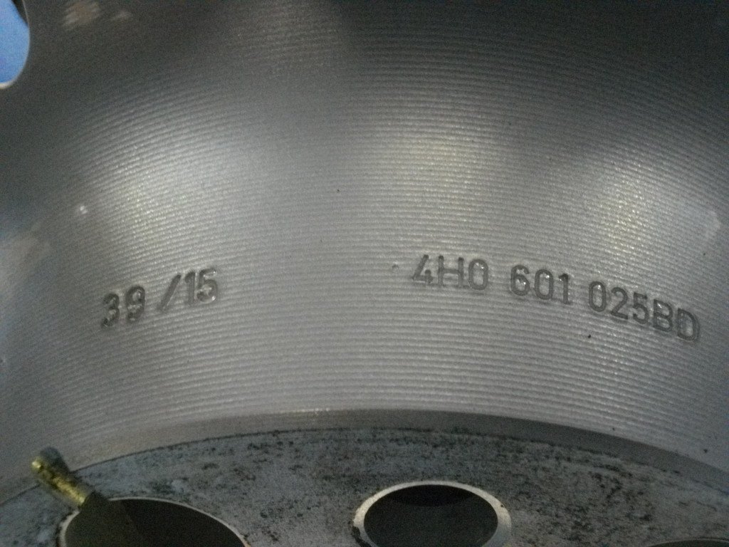 H【】中古品 アウディ A8 D4 純正オプション ホイール 20インチ9J+37 5H PCD112 ハブ径66.6mm 4本セット 流用 スタッドレス用などに A7