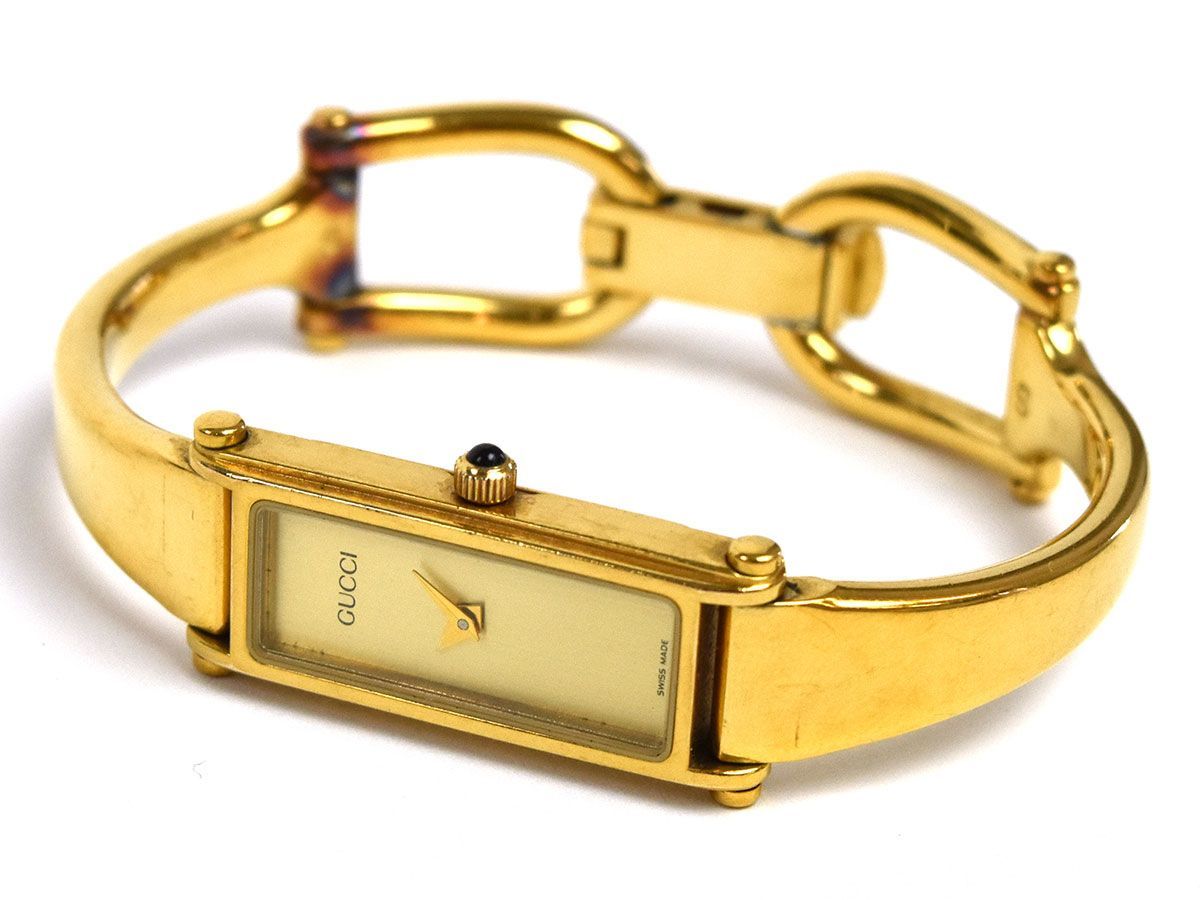 135219☆ 動作確認済 GUCCI グッチ レディースウォッチ 腕時計 