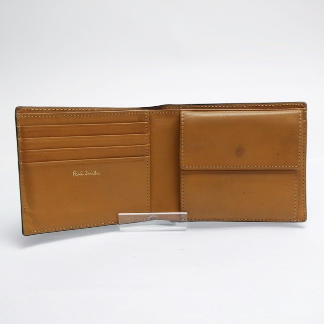 ポールスミス ガマ口 二つ折り財布 サフィアーノレザー 新品 本革 バイ