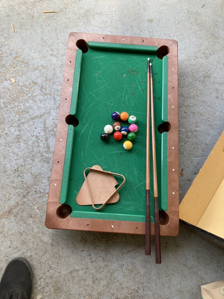 良品／ミニビリヤード　希少　レトロ　アンティーク　ヴィンテージ　billiard おもちゃ】 エキサイト ビリヤード 卓上 昭和 レトロ アンティーク