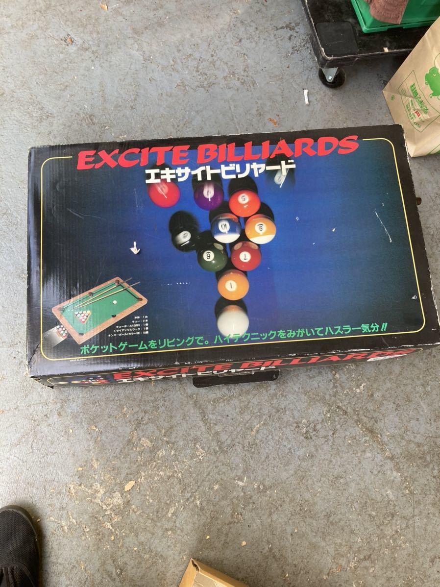 良品／ミニビリヤード　希少　レトロ　アンティーク　ヴィンテージ　billiard おもちゃ】 エキサイト ビリヤード 卓上 昭和 レトロ アンティーク