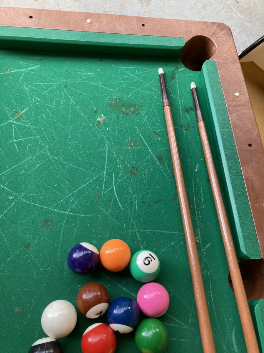 良品／ミニビリヤード　希少　レトロ　アンティーク　ヴィンテージ　billiard おもちゃ】 エキサイト ビリヤード 卓上 昭和 レトロ アンティーク