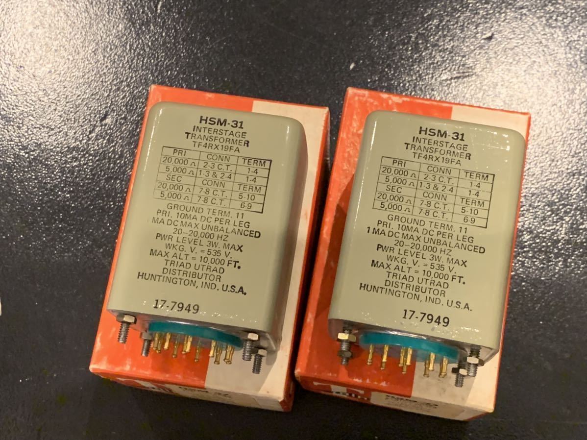 人気定番，格安 2個 TRIAD Westrex HSM-31 インターステージトランス トライアッド 段間トランス(パーツ、部品)｜売買されたオークション情報、yahooの商品情報をアーカイブ公開 - オークファン パーツ、部品
