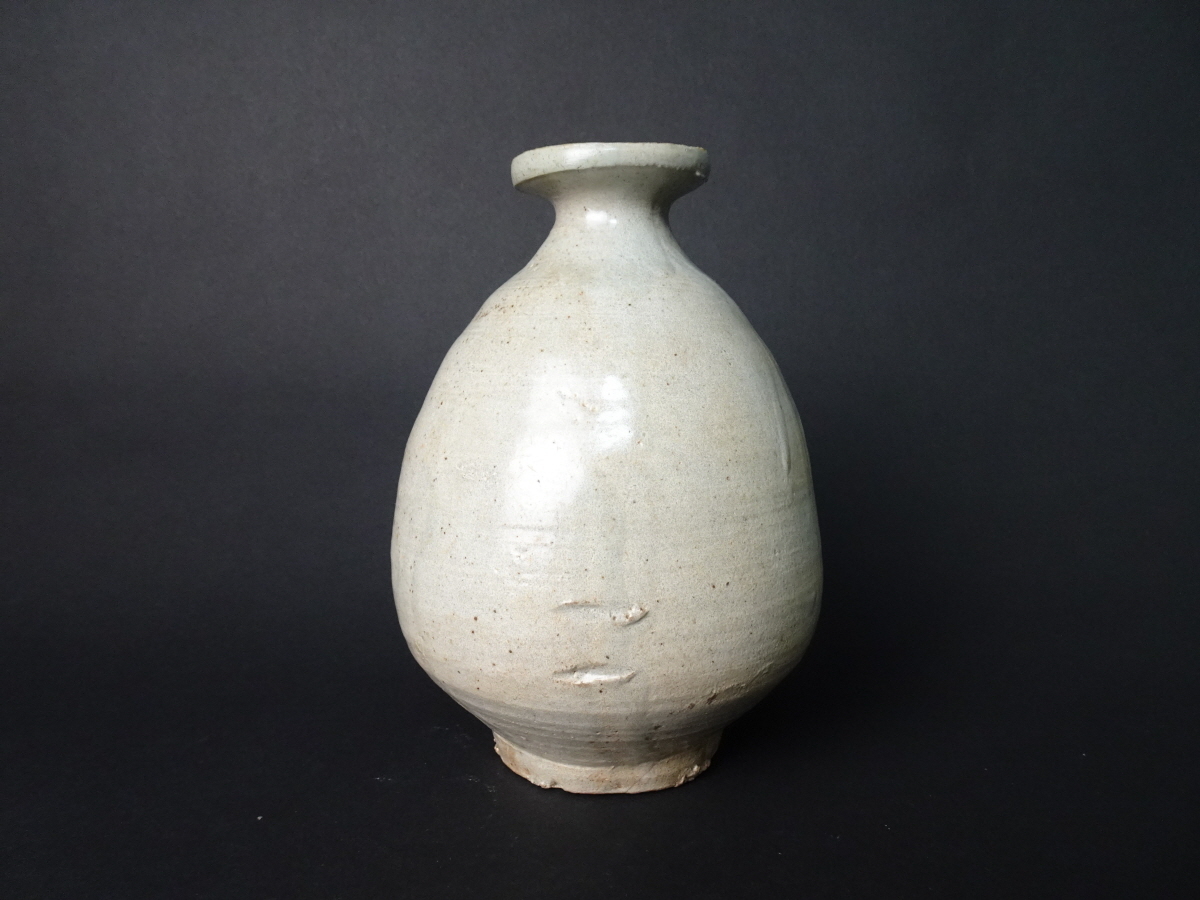 李朝 朝鮮美術 徳利 | 白磁 FF268 朝鮮古美術 高17.5cm・李朝
