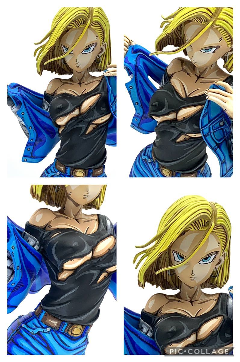 ドラゴンボール 人造人間18号 フィギュア フルリペイント 2D 二次元