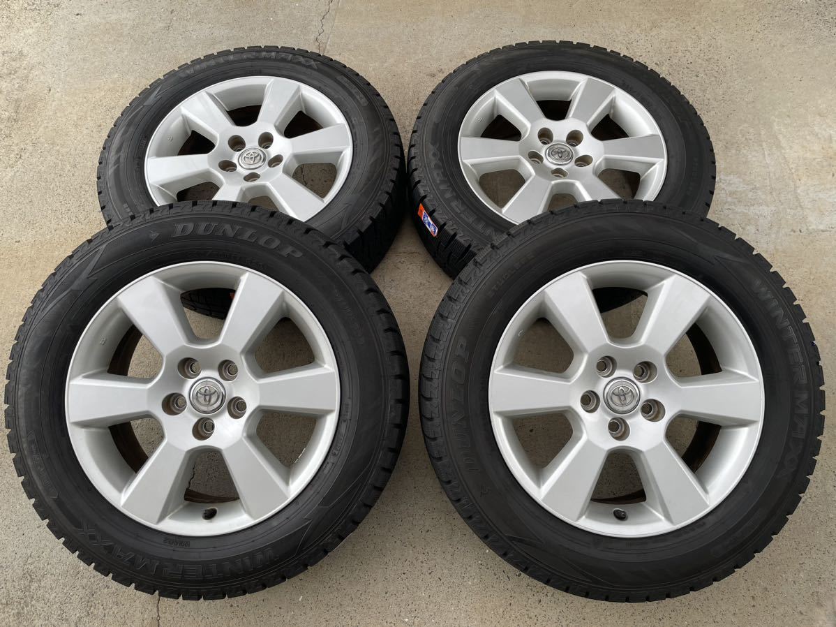 ダンロップ 4本セット DUNLOP 185&frasl;60R15 84S 5&frasl;114.3 ダンロップ ウインターマックス02 スタッドレス4本SET 225/60R17 バリ溝 トヨタ純正ホイール☆アルファード.ヴェルファイア.ハリアー等に!