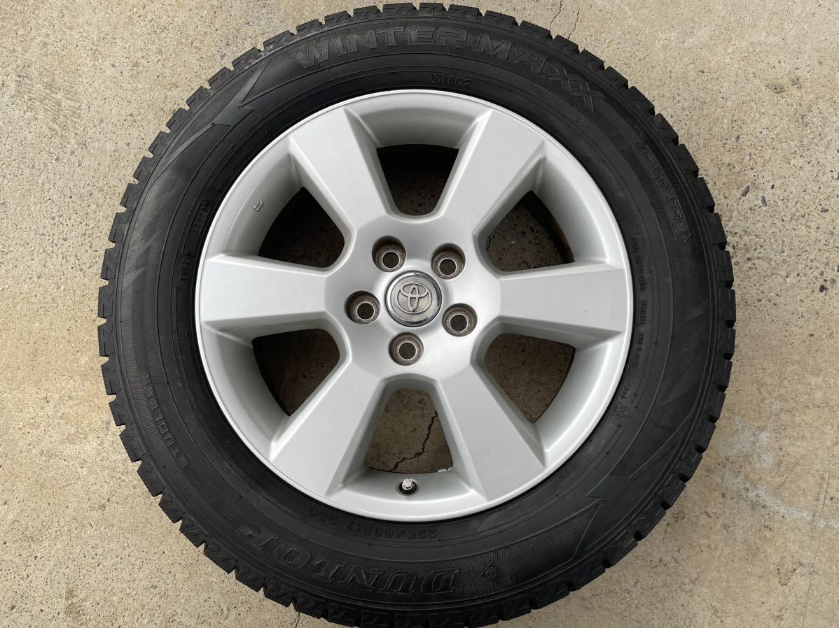 ダンロップ 4本セット DUNLOP 185&frasl;60R15 84S 5&frasl;114.3 ダンロップ ウインターマックス02 スタッドレス4本SET 225/60R17 バリ溝 トヨタ純正ホイール☆アルファード.ヴェルファイア.ハリアー等に!