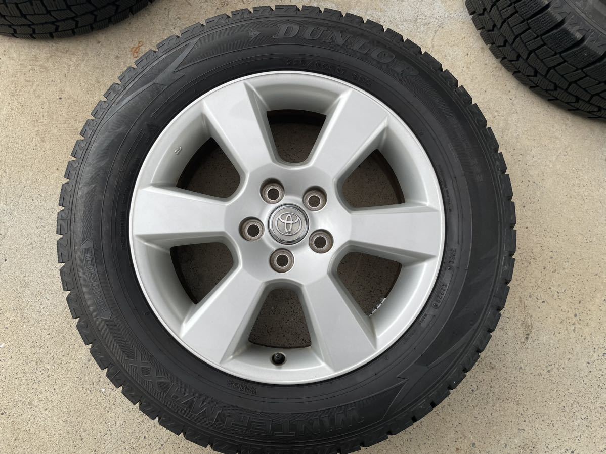ダンロップ 4本セット DUNLOP 185&frasl;60R15 84S 5&frasl;114.3 ダンロップ ウインターマックス02 スタッドレス4本SET 225/60R17 バリ溝 トヨタ純正ホイール☆アルファード.ヴェルファイア.ハリアー等に!