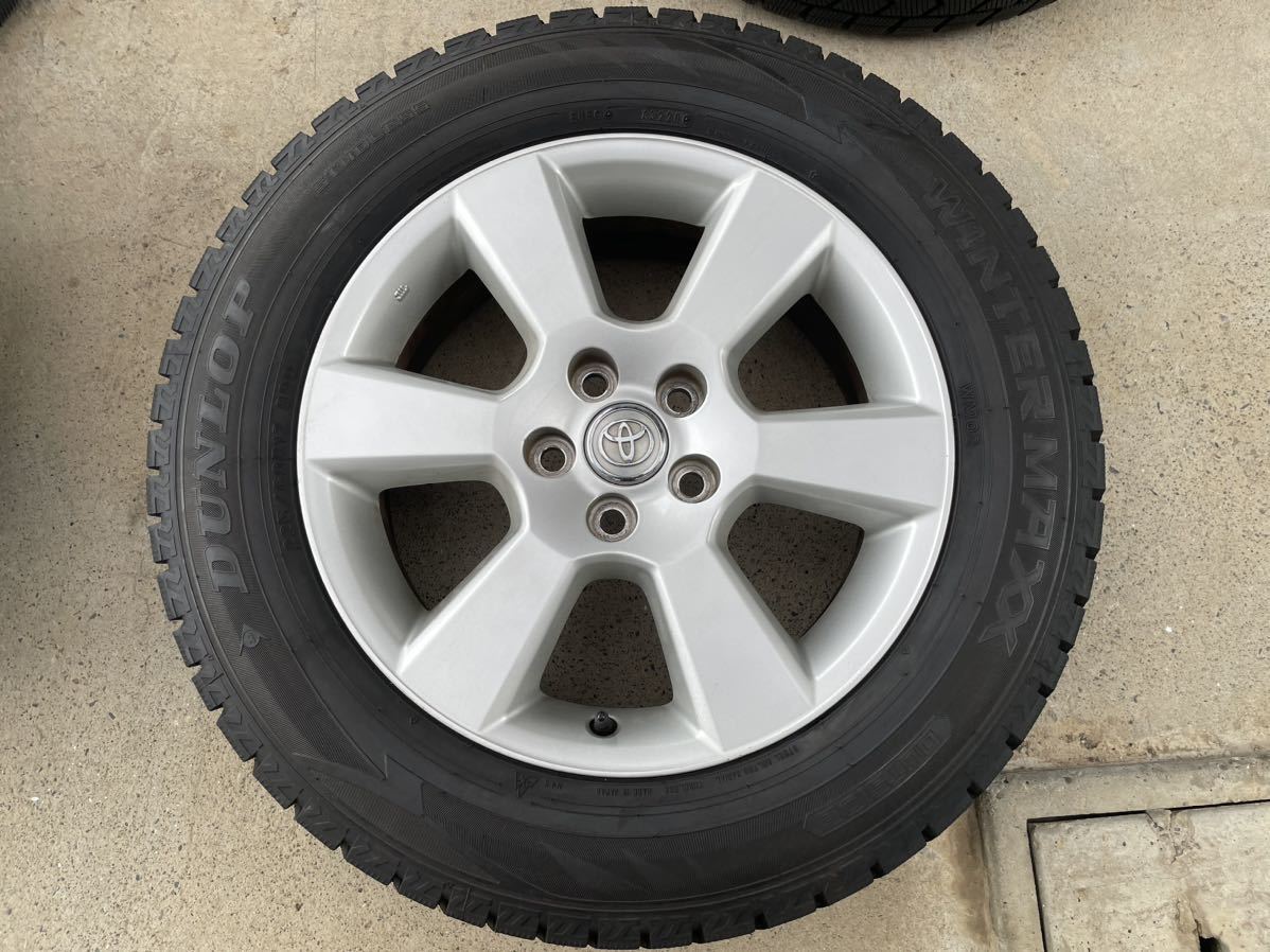 ダンロップ 4本セット DUNLOP 185&frasl;60R15 84S 5&frasl;114.3 ダンロップ ウインターマックス02 スタッドレス4本SET 225/60R17 バリ溝 トヨタ純正ホイール☆アルファード.ヴェルファイア.ハリアー等に!