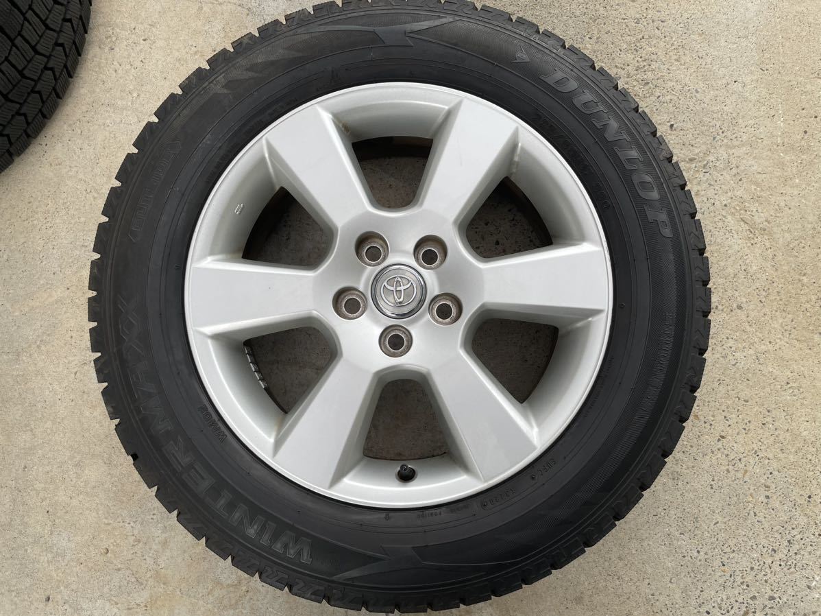 ダンロップ 4本セット DUNLOP 185&frasl;60R15 84S 5&frasl;114.3 ダンロップ ウインターマックス02 スタッドレス4本SET 225/60R17 バリ溝 トヨタ純正ホイール☆アルファード.ヴェルファイア.ハリアー等に!
