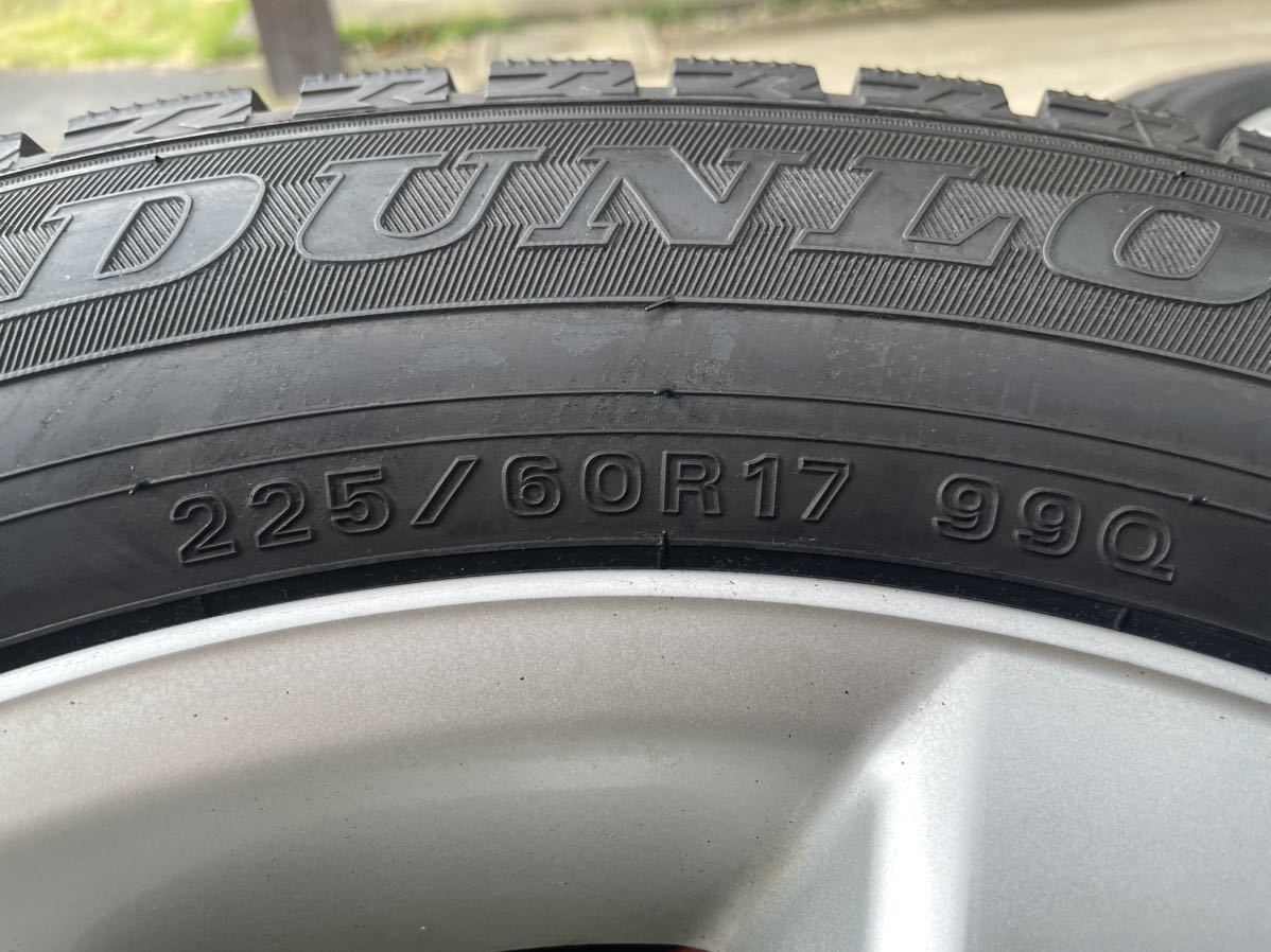 ダンロップ 4本セット DUNLOP 185&frasl;60R15 84S 5&frasl;114.3 ダンロップ ウインターマックス02 スタッドレス4本SET 225/60R17 バリ溝 トヨタ純正ホイール☆アルファード.ヴェルファイア.ハリアー等に!