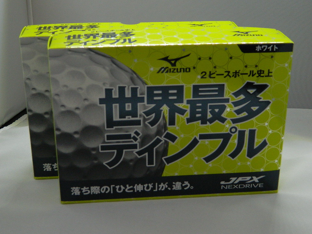  MIZUNO ミズノ ゴルフボール JPX NEXDRIVE 最多ディンプル 2ダース(新品)｜売買されたオークション情報、yahooの商品情報をアーカイブ公開 - オークファン ボール